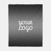 Uw Logo & Modern Donkergrijs bewerkbare kleur Ombr Fleece Deken (Voorkant)
