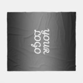 Uw Logo & Modern Donkergrijs bewerkbare kleur Ombr Fleece Deken (Voorkant (Horizontaal))