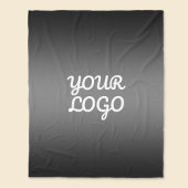 Uw Logo & Modern Donkergrijs bewerkbare kleur Ombr Fleece Deken