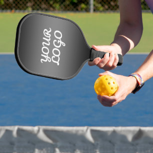 Uw Logo & Modern Donkergrijs bewerkbare kleur Ombr Pickleball Paddle