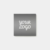 Uw Logo & Modern Donkergrijs bewerkbare kleur Ombr Post-it® Notes (Voorkant)