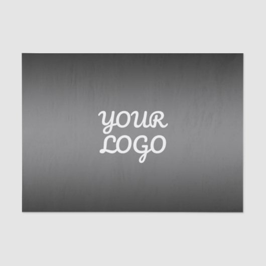 Uw Logo & Modern Donkergrijs bewerkbare kleur Ombr Tissuepapier (Voorkant)