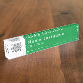 Uw Logo Modern, eenvoudig en helder minimalistisch Naambordje (Zijkant)