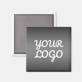 Uw Logo & Modern Eenvoudig Ombre | Donkergrijs Magneet