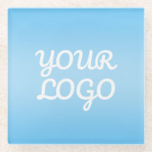 Uw Logo & Modern Eenvoudig Ombre | Lichtblauw