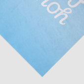 Uw Logo & Modern Eenvoudig Ombre | Lichtblauw Tissuepapier (Detail)