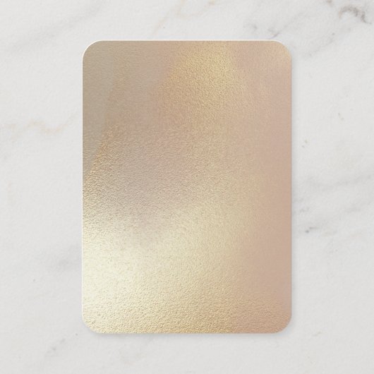 Uw Logo Modern Gold Shimmer Sieraden Display Visitekaartje (Achterkant)