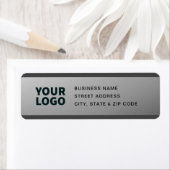 Uw Logo | Modern grijs verlopen retouradres Etiket (Insitu)