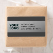 Uw Logo | Modern grijs verlopen retouradres Etiket (Insitu)