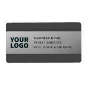 Uw Logo | Modern grijs verlopen retouradres Etiket (Voorkant)
