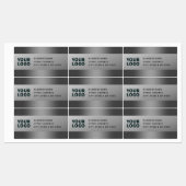 Uw Logo | Modern grijs verlopen retouradres Labels (Vel)