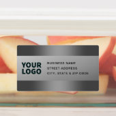 Uw Logo | Modern grijs verlopen retouradres Labels (Aangebracht)