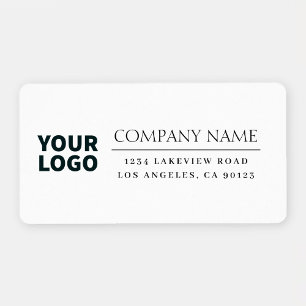 Uw Logo   Modern Klassiek Wit & Zwart Etiket