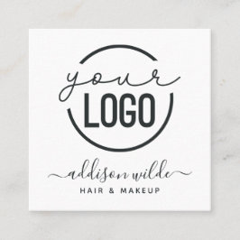 Uw Logo Modern Minimale Eenvoudige Witte Vierkant Vierkante Visitekaartje