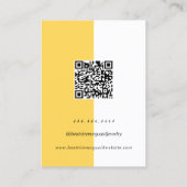 Uw Logo Modern Minimalistische Oorbel Display Kaar Visitekaartje (Achterkant)