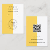 Uw Logo Modern Minimalistische Oorbel Display Kaar Visitekaartje (Voorkant / Achterkant)