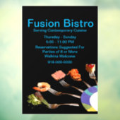 Uw Logo / Modern Restaurant Business Raamsticker (Vel 3)