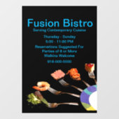 Uw Logo / Modern Restaurant Business Raamsticker (Vel)