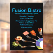 Uw Logo / Modern Restaurant Zakelijk Raamsticker (Vel 2)