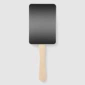 Uw Logo & Modern Sober Ombre | Donkergrijs Handwaaier (Achterkant)