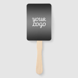 Uw Logo & Modern Sober Ombre | Donkergrijs Handwaaier