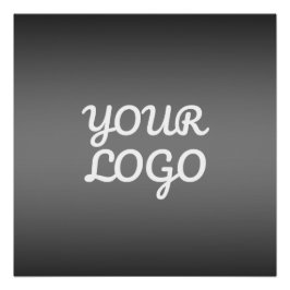 Uw Logo & Modern Sober Ombre | Donkergrijs Perfect Poster
