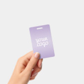 Uw Logo & Modern Sober Ombre | Lavendel Badge (Handheld)