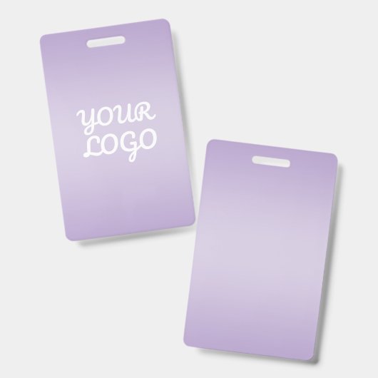 Uw Logo & Modern Sober Ombre | Lavendel Badge (Voor- en achterkant)