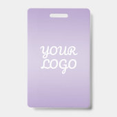 Uw Logo & Modern Sober Ombre | Lavendel Badge (Voorzijde)