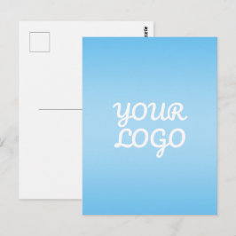 Uw Logo & Modern Sober Ombre | Lichtblauw Briefkaart