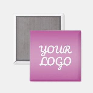 Uw Logo & Modern Sober Ombre Paars Magneet