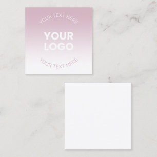 Uw Logo Modern Stoffig Roze & Wit Ombre Contactkaartje
