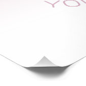 Uw Logo | Modern Stoffig Roze & Wit Ombre Perfect Poster (Hoek)