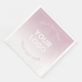 Uw Logo | Modern Stoffig Roze & Wit Ombre Servet (Hoek)