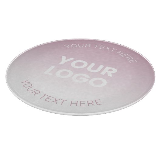 Uw Logo | Modern Stoffig Roze & Wit Ombre Snijplank (Hoek)