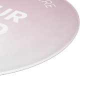 Uw Logo | Modern Stoffig Roze & Wit Ombre Snijplank (Hoek)