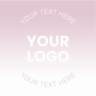 Uw Logo Modern Stoffig Roze & Wit Ombre Sticker