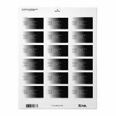 Uw Logo | Modern zwart-wit retouradres Etiket (Full Sheet)