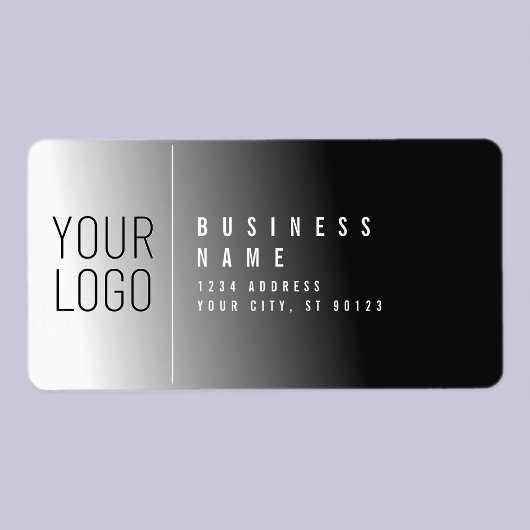 Uw Logo | Modern zwart-wit retouradres Etiket
