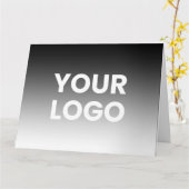 Uw Logo & Moderne Bewerkbare Kleurverloop Kaart (Gele Bloem)