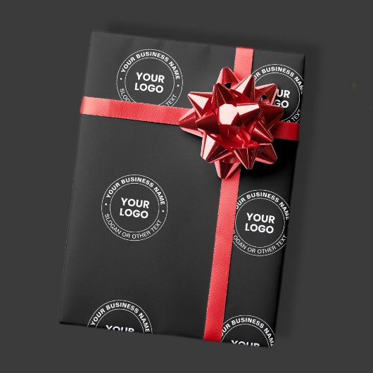 Uw Logo | Moderne Bewerkbare Tekst & Elementen Cadeaupapier