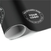 Uw Logo | Moderne Bewerkbare Tekst & Elementen Cadeaupapier (Rol Hoek)