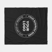 Uw Logo | Moderne bewerkbare tekst & elementen Fleece Deken (Voorkant (Horizontaal))