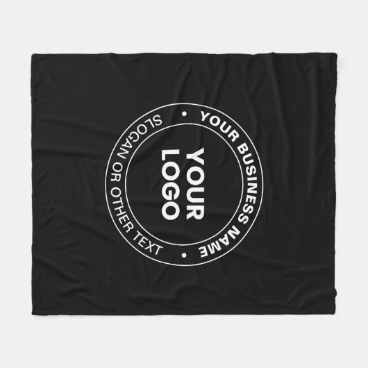 Uw Logo | Moderne bewerkbare tekst & elementen Fleece Deken (Voorkant (Horizontaal))