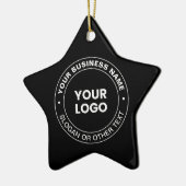 Uw Logo | Moderne bewerkbare tekst & elementen Keramisch Ornament (Links)