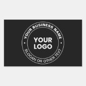 Uw Logo | Moderne bewerkbare tekst & elementen Rechthoekige Sticker (Voorkant)