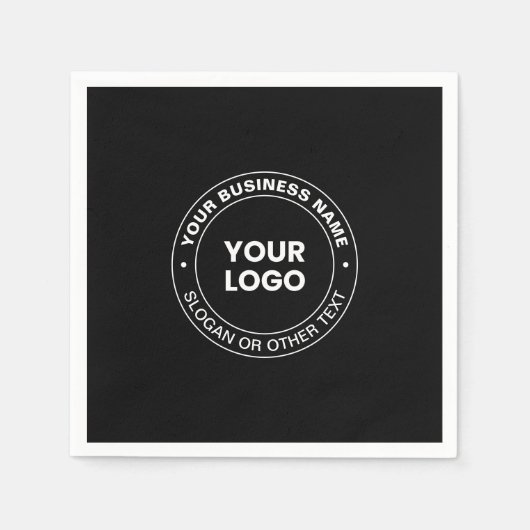 Uw Logo | Moderne bewerkbare tekst & elementen Servet (Voorkant)