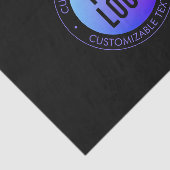 Uw logo & moderne blauwe en paarse ombre-gradiënt tissuepapier (Detail)