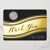 Uw Logo moderne Dank u Echte Kaart van de Korting  (Voorkant)