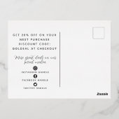 Uw Logo moderne Dank u Echte Kaart van de Korting (Achterkant)